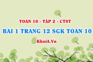 Bài 1 trang 12 SGK Toán 10 tập 2 Chân trời sáng tạo